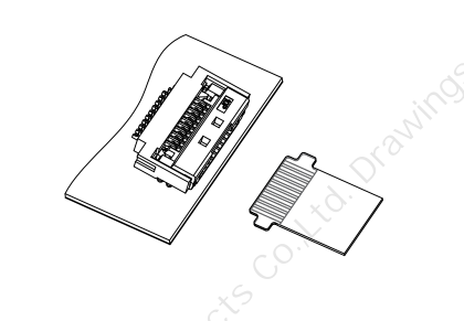 翻蓋臥貼0.5mm Pitch H2.0（帶扣、大焊片）